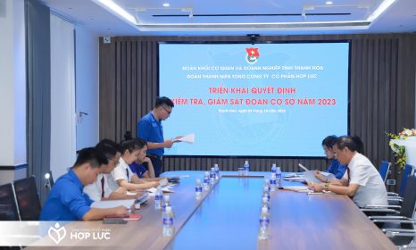 Ban Thường vụ Đoàn khối Doanh nghiệp tỉnh Thanh Hoá đã có buổi làm việc với Ban chấp hành Đoàn Tổng Công ty Cổ phần Hợp Lực