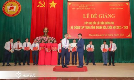 Closing Ceremony of the advanced political theory class of Thanh Hoa province, non-concentrated system, course 2021 – 2023