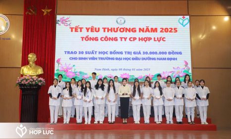 TỔNG CÔNG TY CỔ PHẦN HỢP LỰC TRAO TẶNG 30 SUẤT HỌC BỔNG CHO SINH VIÊN TRƯỜNG ĐẠI HỌC ĐIỀU DƯỠNG NAM ĐỊNH