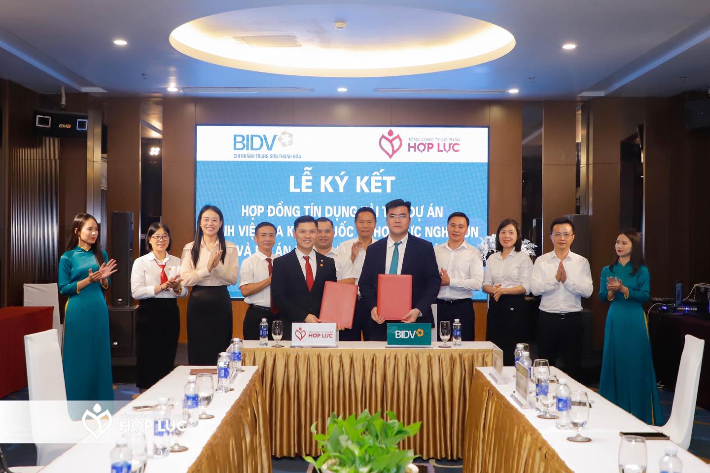 Lễ ký kết hợp tác giữa Tổng công ty CP Hợp Lực và ngân hàng TMCP đầu tư và phát triển Việt Nam (BIDV) – Chi nhánh Trung Sơn Thanh Hóa